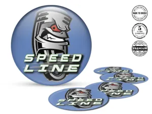 Rim decals Custom Style Sleek Dome Labels for Vehicles